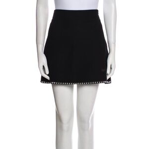 NEW ALEXANDER WANG Studded Accent
Elegant Black Skirt Ball Chain Embellished Hem